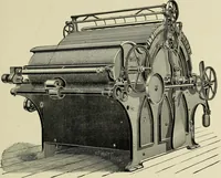 An illustration from The Whitin Machine Works, Whitinsville, Mass. builders of cotton machinery : cards, railway heads, drawing frames, spinning frames, spoolers, wet and dry twisters, reels, long chain quilling machines, looms, etc., etc (1896)