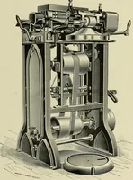 An illustration from The Whitin Machine Works, Whitinsville, Mass. builders of cotton machinery : cards, railway heads, drawing frames, spinning frames, spoolers, wet and dry twisters, reels, long chain quilling machines, looms, etc., etc (1896)