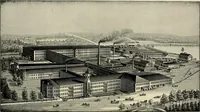 An illustration from The Whitin Machine Works, Whitinsville, Mass. builders of cotton machinery : cards, railway heads, drawing frames, spinning frames, spoolers, wet and dry twisters, reels, long chain quilling machines, looms, etc., etc (1896)