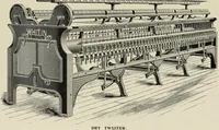 An illustration from The Whitin Machine Works, Whitinsville, Mass. builders of cotton machinery : cards, railway heads, drawing frames, spinning frames, spoolers, wet and dry twisters, reels, long chain quilling machines, looms, etc., etc (1896)