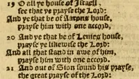 An illustration from The Whole booke of Psalmes collected into Englishe metre (1574)