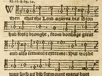An illustration from The whole booke of Psalmes, collected into English meetre (1597)