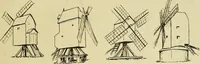 An illustration from Windmills, picturesque and historic : the Motors of the past / by F.H. Shelton (1919)