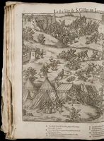 An illustration from Le premier volume contenant Quarante tableaux ou histoires diverses qui sont mémorables touchant les guerres, massacres, & troubles advenues en France en ces dernières années (1575)