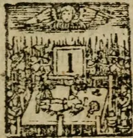An illustration from The wise-mans crown, or, The glory of the rosie-cross : shewing the wonderful power of nature, with the full discovery of the true coelum terrae, or first matter of metals, and their preparations into incredible medicines or elixirs that cure all diseases in young or old : with the regio lucis, and holy houshold of rosie crucian philosophers (1664)