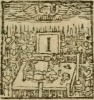 An illustration from The wise-mans crown, or, The glory of the rosie-cross : shewing the wonderful power of nature, with the full discovery of the true coelum terrae, or first matter of metals, and their preparations into incredible medicines or elixirs that cure all diseases in young or old : with the regio lucis, and holy houshold of rosie crucian philosophers (1664)