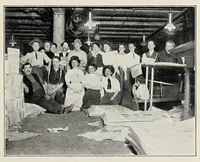 An illustration from Women in the bookbinding trade (1913)