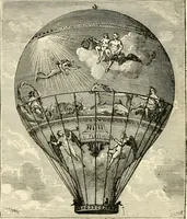 An illustration from Wonderful ballon ascents : or, The conquest of the skies. A history of balloons and balloon voyages (1870)