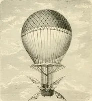 An illustration from Wonderful ballon ascents : or, The conquest of the skies. A history of balloons and balloon voyages (1870)