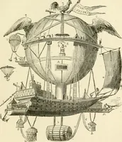 An illustration from Wonderful ballon ascents : or, The conquest of the skies. A history of balloons and balloon voyages (1870)