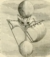 An illustration from Wonderful ballon ascents : or, The conquest of the skies. A history of balloons and balloon voyages (1870)