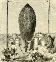 An illustration from Wonderful ballon ascents : or, The conquest of the skies. A history of balloons and balloon voyages (1870)