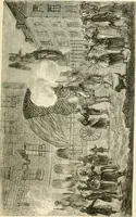 An illustration from Wonderful ballon ascents : or, The conquest of the skies. A history of balloons and balloon voyages (1870)