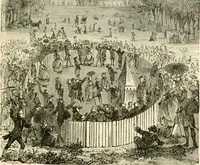 An illustration from Wonderful ballon ascents : or, The conquest of the skies. A history of balloons and balloon voyages (1870)