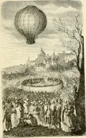 An illustration from Wonderful ballon ascents : or, The conquest of the skies. A history of balloons and balloon voyages (1870)