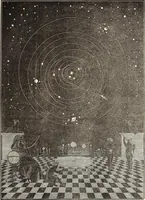 An illustration from The wonders of the heavens, being a popular view of astronomy, including a full illustration of the mechanism of the heavens; embracing the sun, moon, and stars, with descriptions of the planets, comets, fixed stars, double stars, the constellations, the galaxy, or milky-way, the zodiacal light, aurora borealis, or norhtern lights, meteors, clouds, falling stars, aërolites, &c (1837)