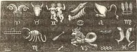 An illustration from The wonders of the heavens, being a popular view of astronomy, including a full illustration of the mechanism of the heavens; embracing the sun, moon, and stars, with descriptions of the planets, comets, fixed stars, double stars, the constellations, the galaxy, or milky-way, the zodiacal light, aurora borealis, or norhtern lights, meteors, clouds, falling stars, aërolites, &c (1837)