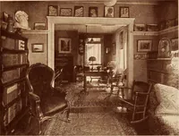 An illustration from Woodbourne : a description of single and semi-detached houses offered at this attractive site by the Boston Dwelling House Company (1913)