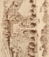 An illustration from Woodbourne : a description of single and semi-detached houses offered at this attractive site by the Boston Dwelling House Company (1913)