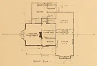 An illustration from Woodward's national architect; containing ... original designs, plans and details, to working scale, for the practical construction of dwelling houses for the country, suburb and village.With full and complete sets of specifications and an estimate of the cost of each design (1869)