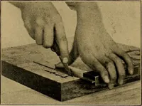 An illustration from Woodwork for the grades, for use in manual training classes; fully illustrated with three hundred half-tone engravings from actual shop practice, and many working drawings of educational shop problems (1913)