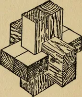 An illustration from Woodwork joints; how they are set out, how made and where used; with four hundred and thirty illustrations and a complete index of eleven hundred references (1921)
