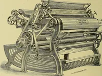 An illustration from Woolen and worsted finishing; a practical manual of instruction in the methods and machinery used in finishing woolen and worsted goods in general, and the processes involved in the special treatment of all types of standard fabrics (1909)