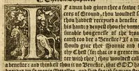 An illustration from The woorke of the excellent philosopher Lucius Annaeus Seneca concerning benefyting : that is too say the dooing, receyuing, and requyting of good turnes (1578)