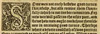 An illustration from The woorke of the excellent philosopher Lucius Annaeus Seneca concerning benefyting : that is too say the dooing, receyuing, and requyting of good turnes (1578)