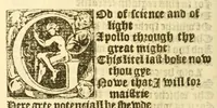 An illustration from The woorkes of Geffrey Chaucer (1561)