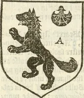 An illustration from Workes of armorie : deuyded into three bookes, entituled, the Concordes of armorie, the Armorie of honor, and of Coates and creastes (1572)