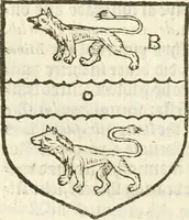 An illustration from Workes of armorie : deuyded into three bookes, entituled, the Concordes of armorie, the Armorie of honor, and of Coates and creastes (1572)