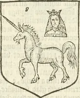 An illustration from Workes of armorie : deuyded into three bookes, entituled, the Concordes of armorie, the Armorie of honor, and of Coates and creastes (1572)