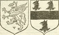 An illustration from Workes of armorie : deuyded into three bookes, entituled, the Concordes of armorie, the Armorie of honor, and of Coates and creastes (1572)