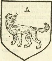 An illustration from Workes of armorie : deuyded into three bookes, entituled, the Concordes of armorie, the Armorie of honor, and of Coates and creastes (1572)