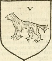 An illustration from Workes of armorie : deuyded into three bookes, entituled, the Concordes of armorie, the Armorie of honor, and of Coates and creastes (1572)