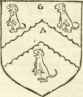 An illustration from Workes of armorie : deuyded into three bookes, entituled, the Concordes of armorie, the Armorie of honor, and of Coates and creastes (1572)
