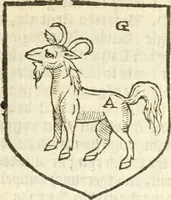 An illustration from Workes of armorie : deuyded into three bookes, entituled, the Concordes of armorie, the Armorie of honor, and of Coates and creastes (1572)