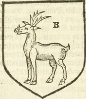 An illustration from Workes of armorie : deuyded into three bookes, entituled, the Concordes of armorie, the Armorie of honor, and of Coates and creastes (1572)