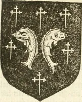 An illustration from Workes of armorie : deuyded into three bookes, entituled, the Concordes of armorie, the Armorie of honor, and of Coates and creastes (1572)