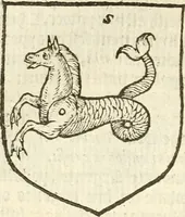 An illustration from Workes of armorie : deuyded into three bookes, entituled, the Concordes of armorie, the Armorie of honor, and of Coates and creastes (1572)