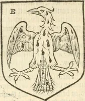 An illustration from Workes of armorie : deuyded into three bookes, entituled, the Concordes of armorie, the Armorie of honor, and of Coates and creastes (1572)