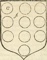 An illustration from Workes of armorie : deuyded into three bookes, entituled, the Concordes of armorie, the Armorie of honor, and of Coates and creastes (1572)