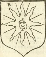 An illustration from Workes of armorie : deuyded into three bookes, entituled, the Concordes of armorie, the Armorie of honor, and of Coates and creastes (1572)