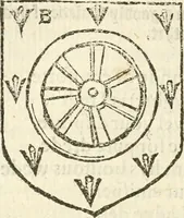 An illustration from Workes of armorie : deuyded into three bookes, entituled, the Concordes of armorie, the Armorie of honor, and of Coates and creastes (1572)
