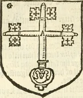 An illustration from Workes of armorie : deuyded into three bookes, entituled, the Concordes of armorie, the Armorie of honor, and of Coates and creastes (1572)