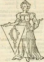 An illustration from Workes of armorie : deuyded into three bookes, entituled, the Concordes of armorie, the Armorie of honor, and of Coates and creastes (1572)