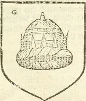 An illustration from Workes of armorie : deuyded into three bookes, entituled, the Concordes of armorie, the Armorie of honor, and of Coates and creastes (1572)