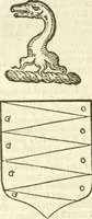 An illustration from Workes of armorie : deuyded into three bookes, entituled, the Concordes of armorie, the Armorie of honor, and of Coates and creastes (1572)