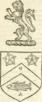 Picture 160 of 329 from Workes of armorie : deuyded into three bookes, entituled, the Concordes of armorie, the Armorie of honor, and of Coates and creastes (1572), leaf 218